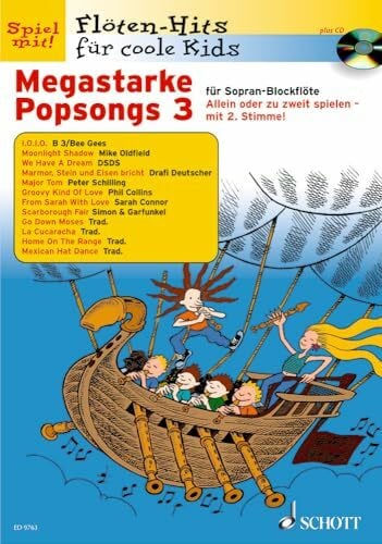 Wingerter, Harald Megastarke Popsongs: Band 3. 1-2 Sopran-Blockflöten. (Flöten-Hits für coole Kids, Band 3)