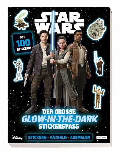 Panini Disney Star Wars: Der große Glow-in-the-Dark-Stickerspaß: Stickern - Rätseln - Ausmalen: Activityblock mit 100 Glow-in-the-Dark-Stickern