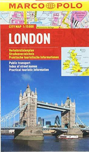 Collectif MARCO POLO Cityplan London 1:15 000: Verkehrslinienplan, Straßenverzeichnis, Praktische touristische Informationen (MARCO POLO Citypläne)