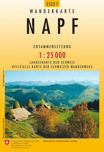 Bundesamt für Landestopografie swisstopo 2522T Napf Wanderkarte: Zusammensetzung (Wanderkarten 1:25 000 Zusammensetzung)