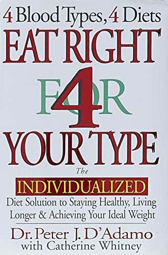 D'Adamo, Peter J. Eat Right for Your Type: The Individualized Diet Solution to Staying Healthy, Living Longer & Achieving Your Ideal Weight
