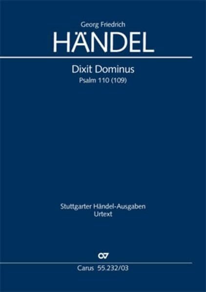 Händel, Georg Friedrich Dixit Dominus (Klavierauszug): HWV 232, 1707
