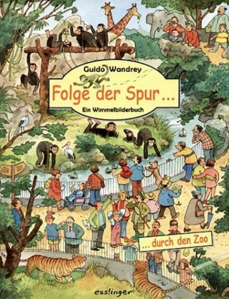 Wandrey, Guido Folge der Spur - durch den Zoo: Ein Wimmelbilderbuch