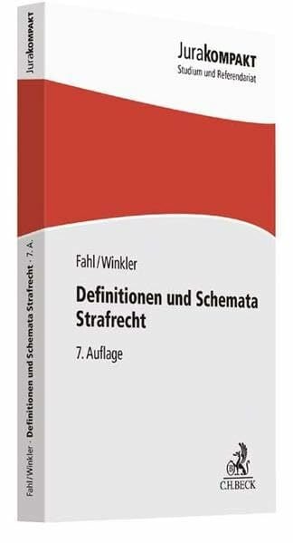 Winkler, Klaus Definitionen und Schemata Strafrecht (Jura kompakt)