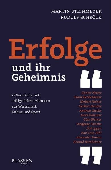 Schröck, Rudolf Erfolge - und ihr Geheimnis: 12 Gespräche mit erfolgreichen Menschen aus Wirtschaft, Kultur und Sport