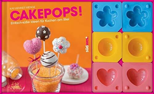 Menge, Kay-Henner Cakepops-Set: Einfach-süße Ideen für Kuchen am Stiel. Buch mit 3 Cakepop-Formen