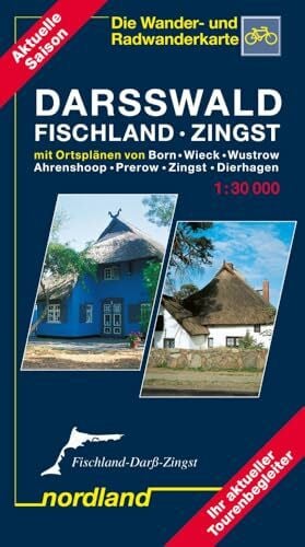 Kast, Peter Fischland - Darss - Rostocker Heide: 1:30000, Rad- und Wanderkarte. Mit Ortsplänen von Born, Wieck, Wustrow, Ahrenshoop, Prerow, Zingst, Dierhagen. (Deutsche Ostseeküste)