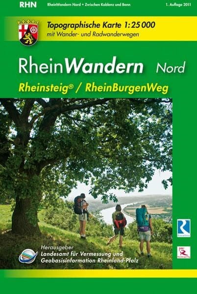 Landesamt für Vermessung und Geobasisinformation Rheinland-Pfalz RheinWandern Nord (WR): Topographische Karte 1:25000 mit Wander- und Radwanderwegen mit dem Rheinsteig von Koblenz bis Bonn und dem RheinBurgenWeg von ... Rheinland-Pfalz 1:15000 /1:25000)