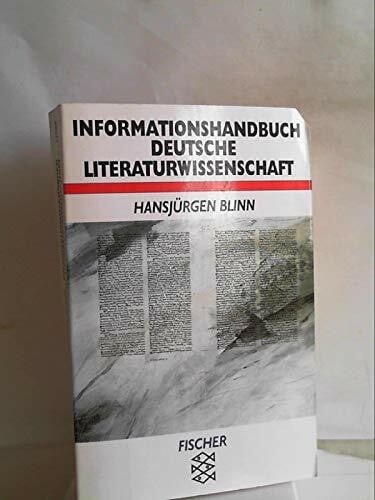 Blinn, Hansjürgen Informationshandbuch Deutsche Literaturwissenschaft