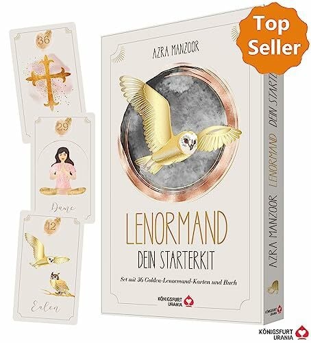 Manzoor, Azra Lenormand - Dein Starterkit: 36 Golden-Lenormand-Karten und Buch (Lenormandkarten)