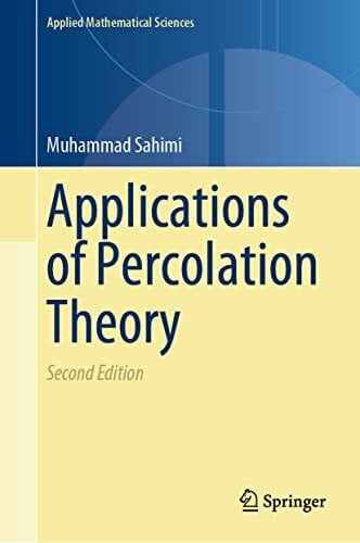 Sahimi, Muhammad Applications of Percolation Theory (Applied Mathematical Sciences, 213, Band 213)