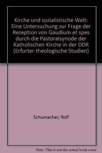 Kirche und sozialistische Welt: Eine Untersuchung zur Frage der Rezeption von 'Gaudium et spes' durch die Pastoralsynode der katholischen Kirche in der DDR