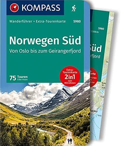 Haan, Elke KOMPASS Wanderführer Norwegen Süd, Von Oslo bis zum Geirangerfjord, 75 Touren: mit Extra-Tourenkarte, GPX-Daten zum Download: 0