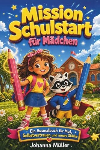 Müller, Johanna Mission Schulstart für Mädchen: Ein Ausmalbuch für Mut, Selbstvertrauen und innere Stärke – perfektes Geschenk zur Einschulung