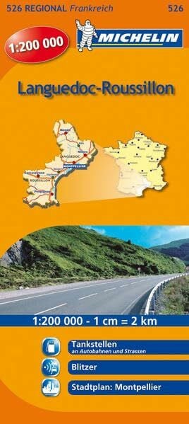 MICHELIN Michelin Languedoc-Roussillon: Straßen- und Tourismuskarte 1:200.000 (MICHELIN Regionalkarten, Band 526)