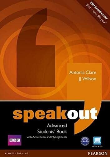 Clare, Antonia Speakout Advanced Students' Book with DVD/Active Book and MyLab Pack, m. 1 Beilage, m. 1 Online-Zugang