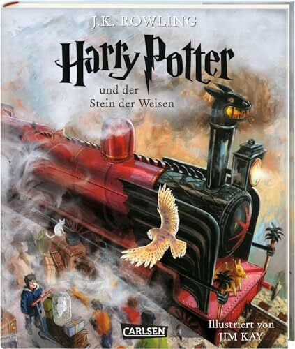 Fritz, Klaus Harry Potter und der Stein der Weisen (Schmuckausgabe Harry Potter 1): Vierfarbig illustrierte Ausgabe mit großformatigen Bildern und Lesebändchen – der Kinderbuch-Klassiker zum Vorlesen