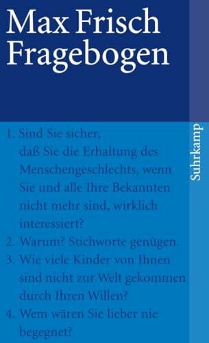 Frisch, Max Fragebogen (suhrkamp taschenbuch)