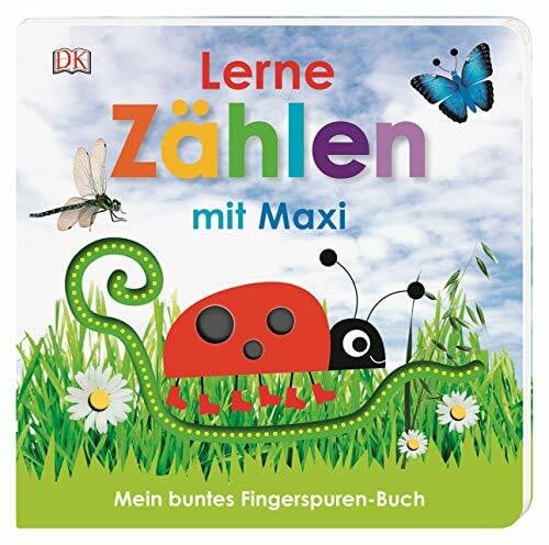 Jaekel, Franziska Mein buntes Fingerspuren-Buch. Lerne zählen mit Maxi: Pappbilderbuch mit Fingerspuren ab 18 Monaten