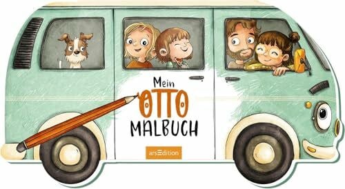 Reich, Stefanie OTTO fährt los – Mein OTTO-Malbuch: 20 Malvorlagen für unterwegs | Ausmalbuch ab 4 Jahren für alle Vanlife-Fans & Camperkinder