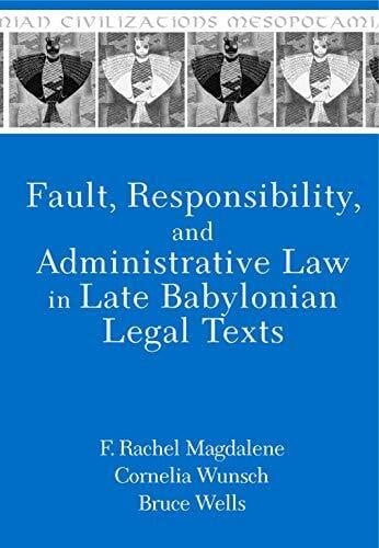 Magdalene, F. Rachel Fault, Responsibility, and Administrative Law in Late Babylonian Legal Texts (Mesopotamian Civilizations, 23, Band 23)