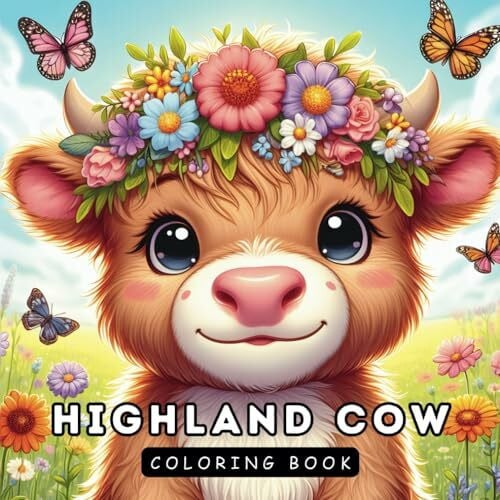 Publishings, Kinwayned Highland Cow Coloring Book: 45 Beautiful Coloring Pages for Relaxation and Stress Relief for Both Kids and Adults