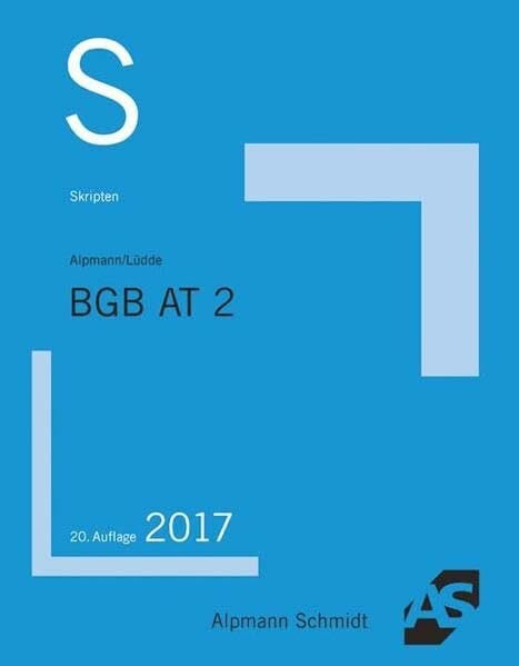 Lüdde, Jan Stefan Skript BGB AT 2: 2017