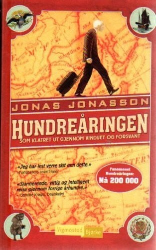 Jonas Jonasson Der Hundertjährige auf NORWEGISCH - Hundreåringen som klatret ut gjennom vinduet....