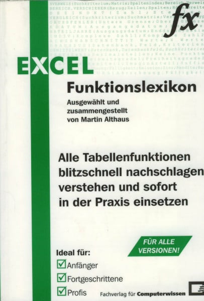 Althaus, Martin Das Excel-Funktionslexikon