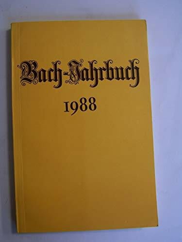 Bach-Jahrbuch 1988.