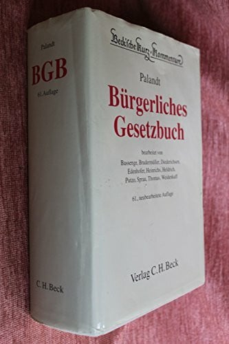Otto Palandt Bürgerliches Gesetzbuch