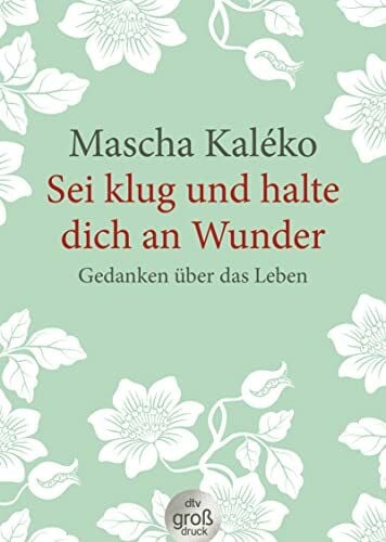 Kaléko, Mascha Sei klug und halte dich an Wunder Gedanken über das Leben (dtv großdruck)