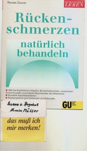Zauner, Renate Rückenschmerzen natürlich behandeln