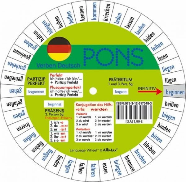PONS Drehscheibe unregelmäßige Verben Deutsch: Pons Drehscheibe Unegermassiger Verben