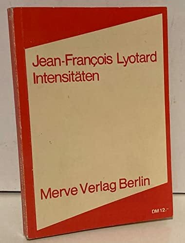 Volker Schaefer Intensitäten (Internationaler Merve Diskurs: Perspektiven der Technokultur)