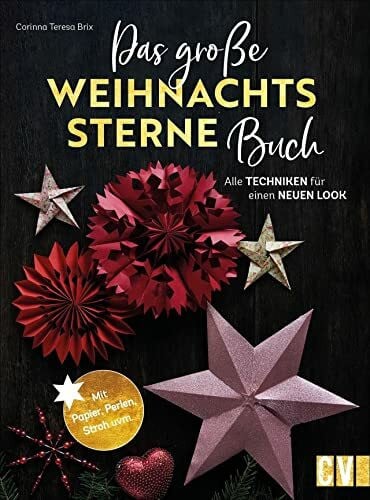 Brix, Corinna Teresa Sterne basteln: Das große Weihnachtssterne-Buch: Alle Techniken für einen neuen Look. Vom klassischen Fröbelstern über filigrane Stroh- und Foliensterne bis hin zu 3D- und Holzsternen.