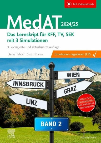 Tafrali, Deniz MedAT 2024/25 - Band 2: Das Lernskript für kognitive Fähigkeiten und Fertigkeiten, Textverständnis und sozial-emotionale Kompetenzen (inkl. manuelle ... Human- und Zahnmedizin (mit Videotutorials)