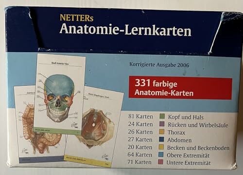 Netters Anatomie-Lernkarten (Korr. Ausgabe): Das Lern-Tool für Prüfung und Präp-Kurs