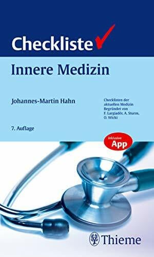 Hahn, Johannes-Martin Checkliste Innere Medizin: Inklusive App (Checklisten Medizin)