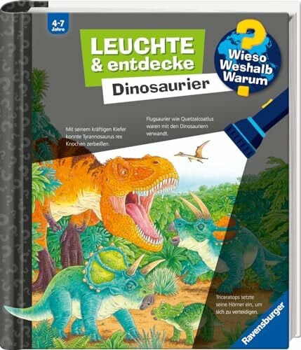 Gernhäuser, Susanne Wieso? Weshalb? Warum? Leuchte und entdecke: Dinosaurier (Sachbuch ab 4 Jahre, Taschenlampen-Buch mit Folien und Klappen)