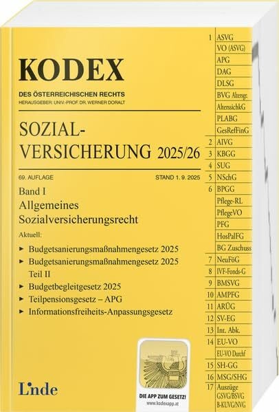 Böhm, Daniela KODEX Sozialversicherung 2025/26, Band I (Kodex des Österreichischen Rechts)