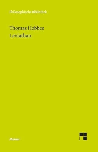 Hobbes, Thomas Leviathan (Philosophische Bibliothek)