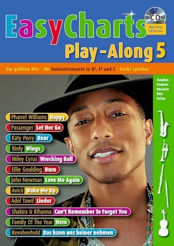 Bye, Uwe Easy Charts Play-Along: Die größten Hits spielerisch leicht gesetzt. Band 5. C/Eb/Bb-Instrument. Spielbuch.