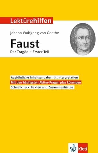 Wahl, Johannes Klett Lektürehilfen Goethe Faust Der Tagödie erster Teil: Interpretationshilfe für Oberstufe und Abitur
