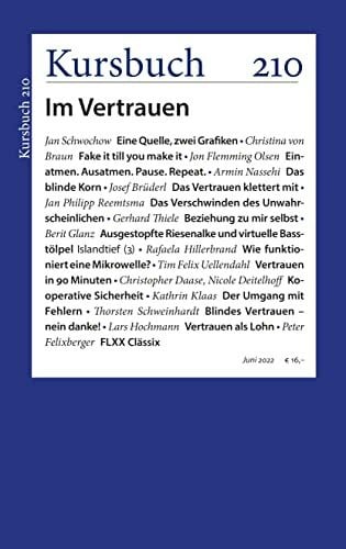 Sibylle Anderl (Hg.) Kursbuch 210: Im Vertrauen