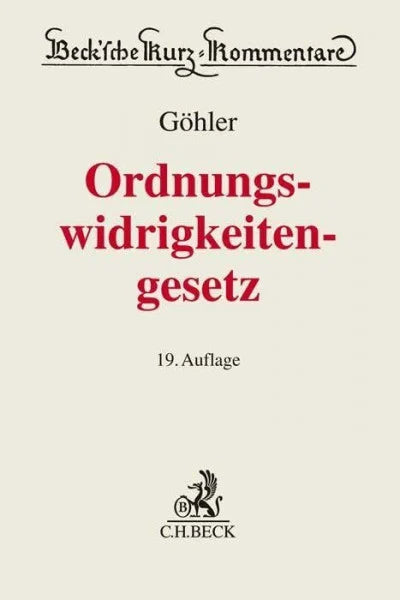 Thoma, Anselm Gesetz über Ordnungswidrigkeiten (Beck'sche Kurz-Kommentare)