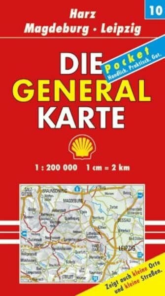 Mair Generalkarten Pocket Die Generalkarte Deutschland Pocket. 1:200000: Die Generalkarten Deutschland Pocket, 20 Bl., Bl.10, Harz, Magdeburg, Leipzig