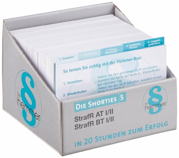 Wüst, Achim Shorties Box 5: Strafrecht AT I/II, BT I/II: Karten (Karteikarten - Strafrecht)