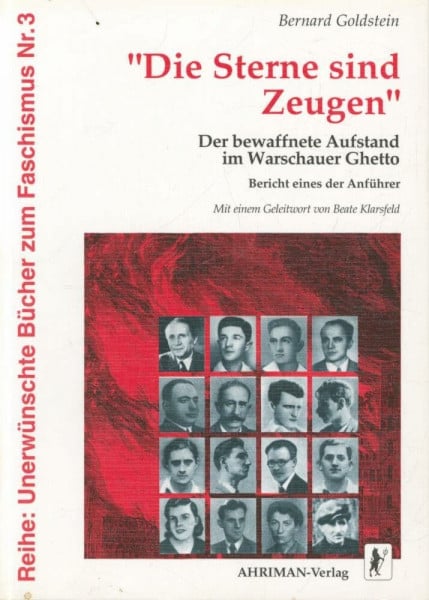 Klarsfeld, Beate Die Sterne sind Zeugen. Der bewaffnete Aufstand im Warschauer Ghetto (Buch zum Film von Roman Polanski)