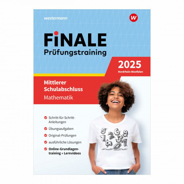 Lenze, Martina FiNALE - Prüfungstraining Mittlerer Schulabschluss Nordrhein-Westfalen: Mathematik 2025 Arbeitsbuch mit Lösungsheft und Lernvideos
